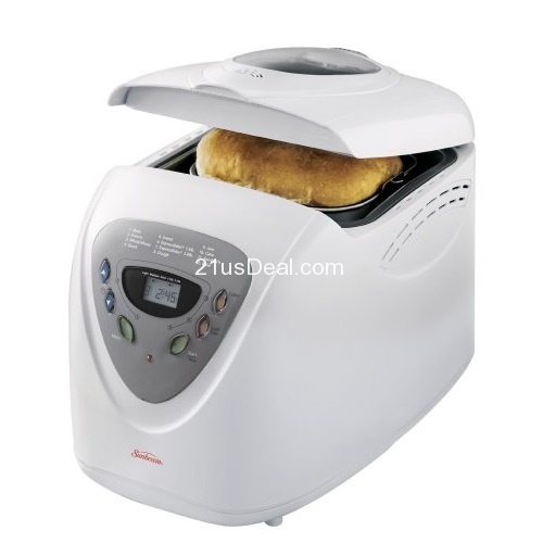 Sunbeam 5891 2-Pound Programmable Breadmaker, White, only $49.59, free shipping