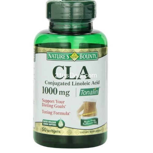 Nature's Bounty CLA Tonalin 1000 mg Softgels, 50-Count, only $8.68, free shipping