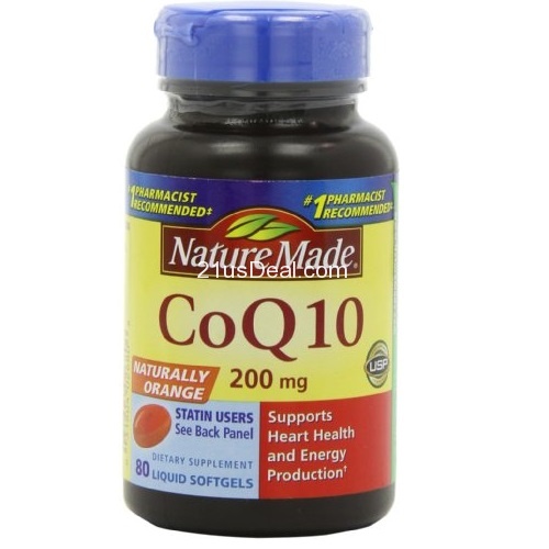 Nature Made Coq10 200 Mg, Naturally Orange,Value Size, 80-Count, only $15.89, free shipping after clipping coupon and using Subscribe and Save service