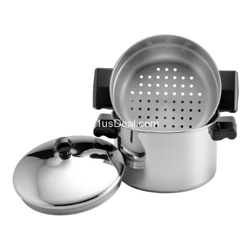 新低：Meyer Cookware 3誇脫不鏽鋼蒸鍋 $16.99