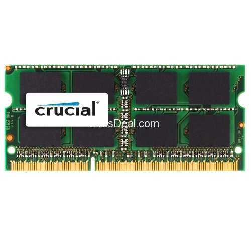 史低价！Crucial英睿达8GB  DDR3/DDR3L  (PC3-12800) 笔记本内存条，204针，1.35V/1.5V，原价$88.99，现仅售$22.99