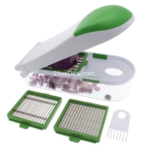 Amazon-Only $14.21 Freshware KT-402GT 3-in-1 Onion Chopper, Vegetable Slicer, Fruit and Cheese Cutter (Light Green)