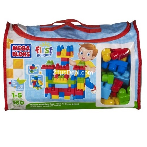 Mega Bloks First Builders Deluxe Building Bag 160-Piece, only $23.03