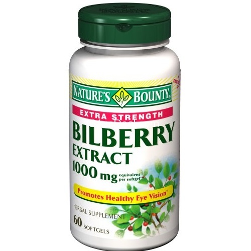 Nature's Bounty Extra Strength Bilberry 1000mg Softgels, 60 Count, only  $4.64, free shipping