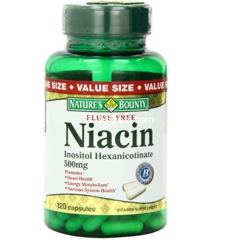 Nature's Bounty Flush Free Niacin 500 Mg, 120-Count, only $4.60, free shipping