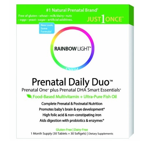 Rainbow Light 潤泊萊 孕婦綜合維生素30粒+DHA軟膠囊30粒，原價$29.99，現僅售 $12.74，免運費 