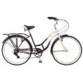 Schwinn Women's Sanctuary 7-Speed Cruiser Bicycle (26-Inch Wheels), Cream/Burgundy, 16-Inch $139.99 FREE Shipping