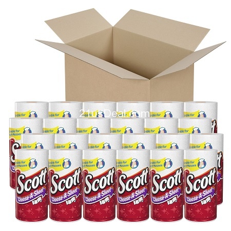 Scott Towel Mega Roll Paper Towels, White (24 rolls), only $18.69, free shipping