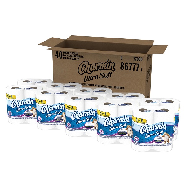 Charmin Ultra Soft Toilet Paper (10 Packs Of 4 Double Rolls), only $18.87 after clipping coupon