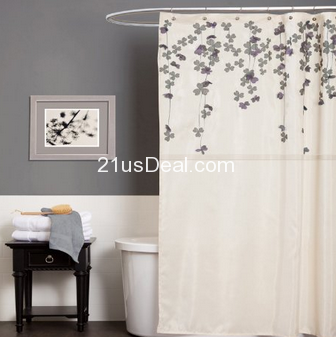 Lush Decor Flower Drop Shower Curtain   $24.00 (47%off)