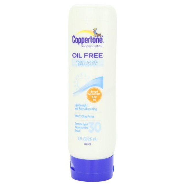 Coppertone Oil Free Sunscreen Lotion, SPF 30, 8-Ounce Bottles, only$9.49, free shipping
