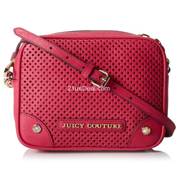 Juicy Couture Sierra Perforated Leather Camera Cross Body Bag $55.88+free shipping