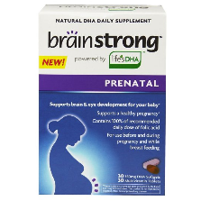 超赞评价！支持胎儿大脑和视力发育！i-Health Inc Brainstrong DHA孕产妇多种维生素*60粒    原价$26.63  现特价只要 $12.50 (53%off)