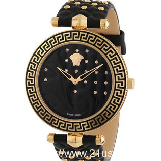 史低！Versace范思哲 VK7070013 VANITAS女裝鑲鑽瑞士石英腕錶  特價$1,481.25(25%off)包郵