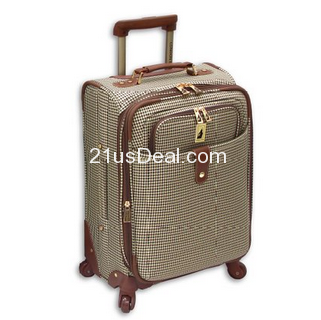 London Fog Luggage Chelsea 21 Inch 360 Expandable Upright Suiter, Olive Plaid, One Size  $88.39(66%off)