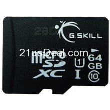 G.Skill 64GB Micro SDXC Flash Memory Card (FF-TSDXC64GN-U1), only $28.04