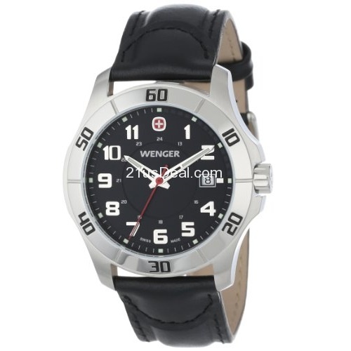 Men's Wenger 70485 Alpine Watch with Leather Band, only $124.17, free shipping