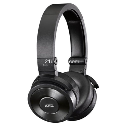 AKG K619BLK Premium DJ Headphones with In-Line Remote and Microphone, Black, only $49.95, free shipping