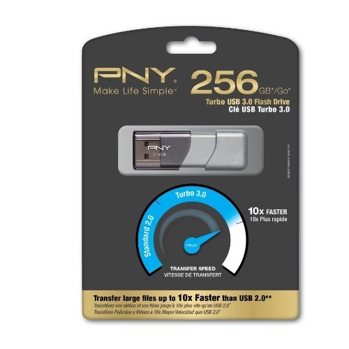 PNY Turbo 256GB USB 3.0 Flash Drive - P-FD256TBOP-GE, only $22.93