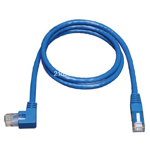 Tripp Lite N204-003-BL-LA 3ft Blue Cat6 Gigabit Left Angle to Straight Patch Cable, 3-Feet, only $1.99 