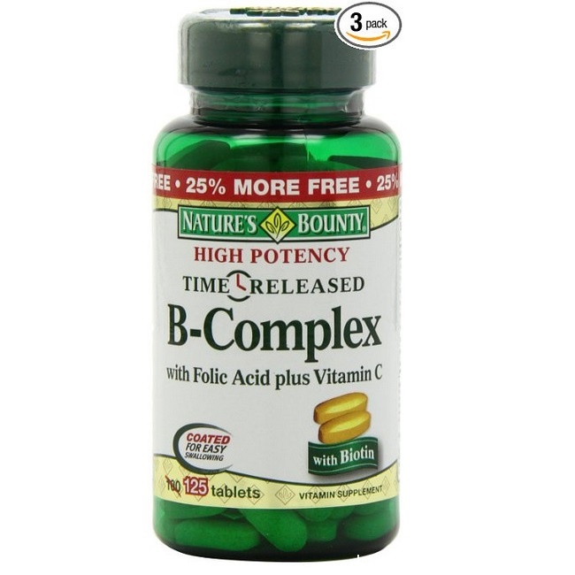 Nature's Bounty B Complex Vitamins Plus Vitamin C, Time Released, 100 Tablets (Pack of 3), only $13.65, free shipping
