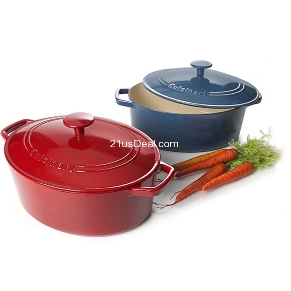 Cuisinart Chef's Classic Enameled Cast Iron Covered Casserole - Choose from 3 Sizes, only for $49.99–$69.99, $5.00 shipping