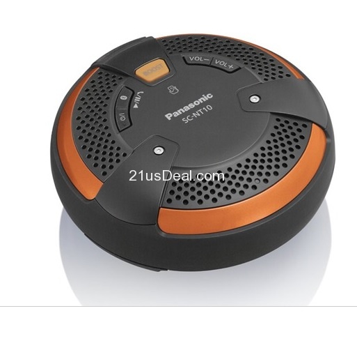  Panasonic SC-NT10D Rugged Quad-Proof Bluetooth Portable Wireless Speaker System, only $44.99 + $5.00 shipping