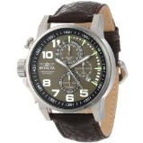 Invicta Men's 13054 Force Chronograph Olive Dial Dark Brown Leather Watch $74.99 FREE Shipping
