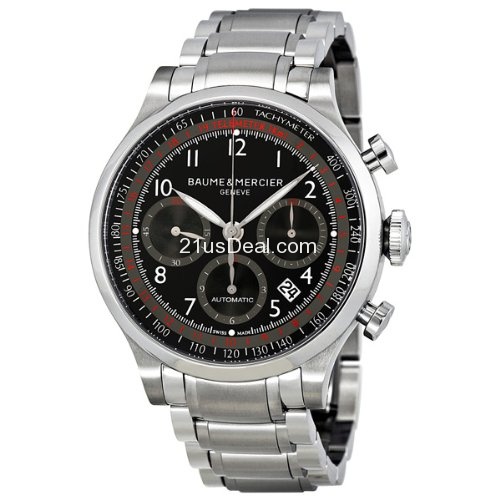 Baume & Mercier Men's MOA10062 Automatic Stainless Steel Black Dial Chronograph Watch, only$1,539.00, free shipping