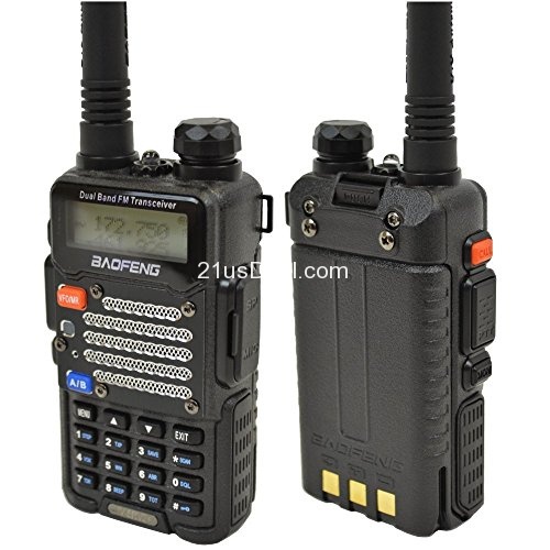 Baofeng Black UV-5R V2+ Dual-Band 136-174/400-480 MHz FM Ham Two-way Radio, Improved Stronger Case, Enhanced Features (Latest 2013 Firmware), only $30.99