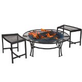 CobraCo Steel Mesh Rim Fire Pit and Two Bench Set with Screen and Cover FB6400-750 $177.75 FREE Shipping