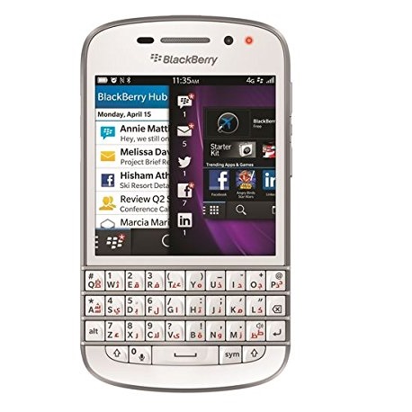 史低價！BlackBerry 黑莓 Q10 4G智能手機 16GB 無鎖版，白色，原價$399.99，現僅售$139.99  ，免運費