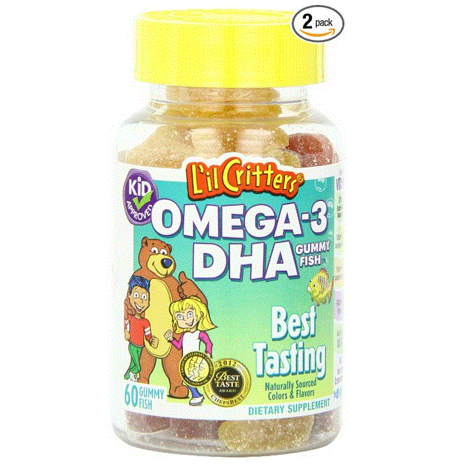 白菜价！L’il Critters Omega-3健脑鱼油小熊软糖，60粒/瓶，共2瓶，原价$13.98，现点击coupon后仅售$3.88