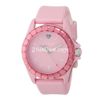 Amazon-Only $95 Juicy Couture Women's 1901117 Sport TR90 Mirrored Faceted Bezel Watch+free shipping