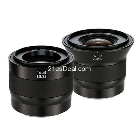 Zeiss蔡司 TOUIT 12mm f/2.8 + 32mm f/1.8 微單雙鏡頭套裝 索尼E卡口或富士X卡口 原價$1719，現價$919，免運費