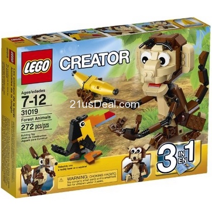 LEGO乐高创意百变系列31019 森林里的动物$14.99