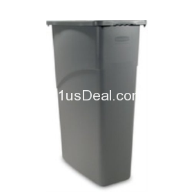 Rubbermaid Commercial FG354000GRAY LLDPE Slim Jim 23-Gallon Trash Can, Gray    $34.99 (50%off)