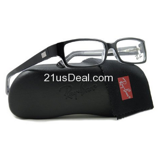 Ray-Ban Men's Rx5092 Rectangular Eyeglasses,Top Black & Transparent,52 mm   $67.57(52%off)