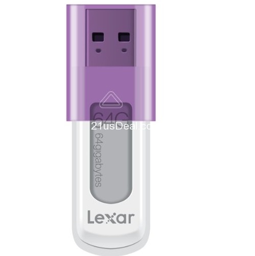 Lexar JumpDrive S50 64GB USB Flash Drive LJDS50-64GABNL (Purple), only $18.24