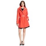 London Fog Women's Single Breasted Belted Snap Closure Rain Coat $99 FREE Shipping