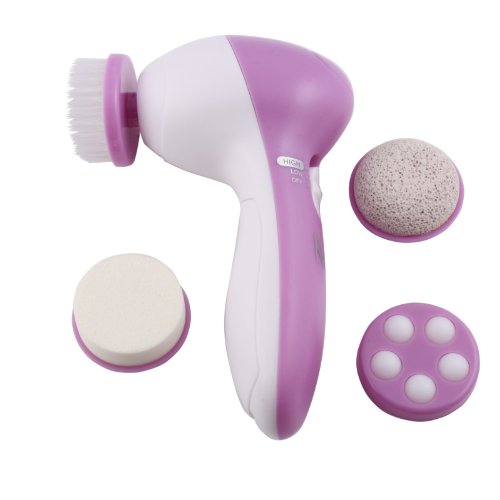 Amazon-Only $10.99 MelodySusie Multifunction 4-in-1 Electric Facial & Body Brush Spa Cleaning System - With 4 Different Cleanser Heads
