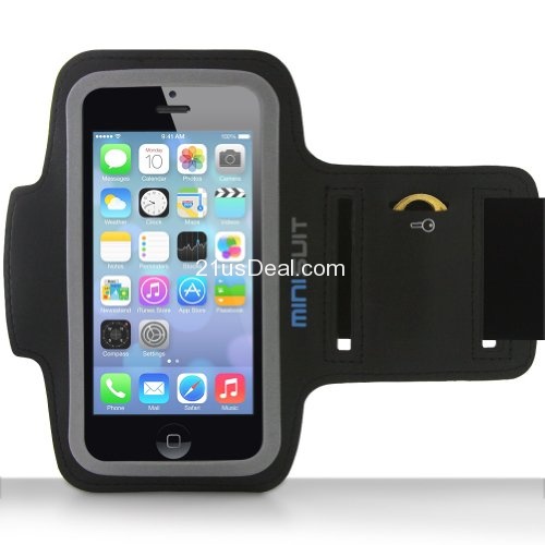 Minisuit SPORTY Armband + Key Holder for iPhone 5/5S/5C, iPod Touch 5 (Black)  	$9.95(67%off)
