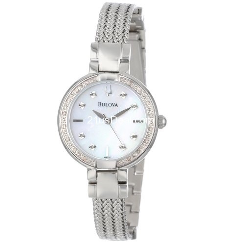Bulova Women's 96R177 Diamond Case Watch Set, only $96.96, free shipping