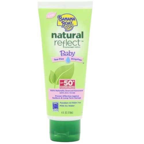 Banana Boat Natural Reflect Baby Sunscreen Lotion SPF 50, 4 Fluid Ounce, only $7.86 , free shipping
