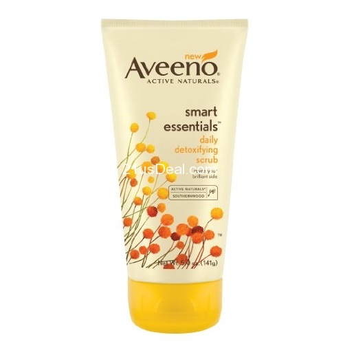 史低價！Aveeno Smart Essentials排毒磨砂潔面乳，5oz，原價$13.98，現僅售$5.49