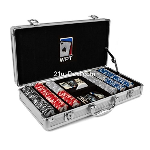 World Poker Tour Official 300 11.5-Gram Clay Filled Poker Chip Set with Aluminum Case  $44.99