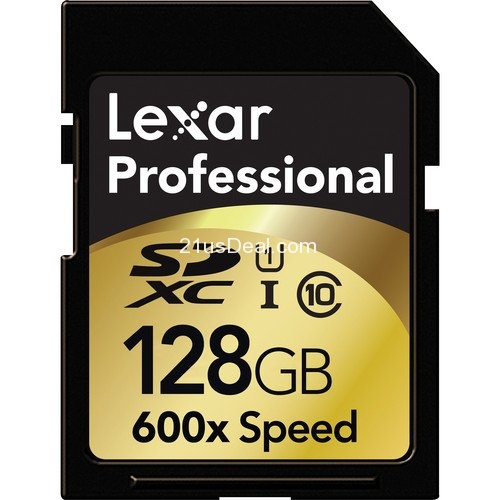 Lexar Professional 600x 128GB SDXC UHS-I Flash Memory Card LSD128CRBNA600, only $54.95, free shipping
