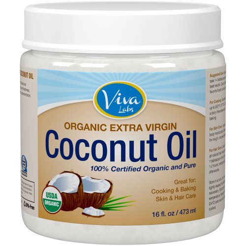 Viva Labs The Finest Organic Extra Virigin Coconut Oil, 16 Ounce,  only $7.86,  free shipping after clipping coupon and using SS