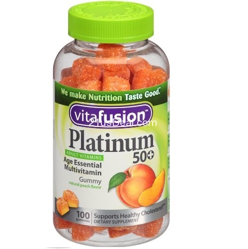 Vitafusion 50歲上老人複合維生素軟糖，100粒裝，原價$12.99，現 僅售 $9.87，免運費
