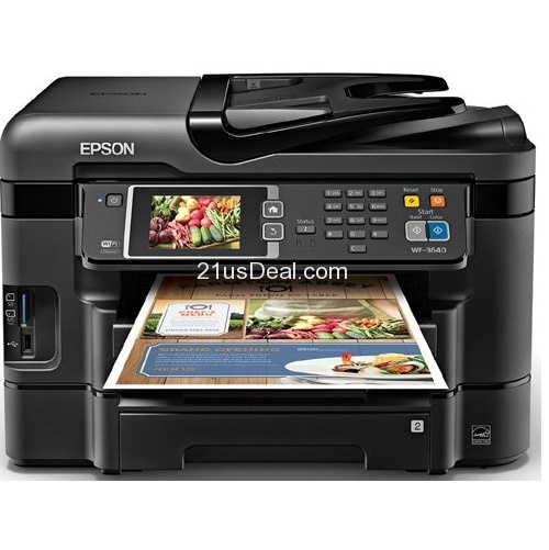 Epson WorkForce WF-3640 Wireless and WiFi Direct All-in-One Color Inkjet Printer, only $119.99, free shipping